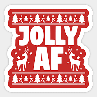 jolly af ugly christmas Sticker